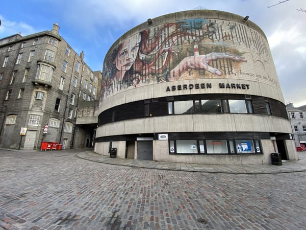 Nuart Aberdeen - Herakut's Mural at Aberdeen Market